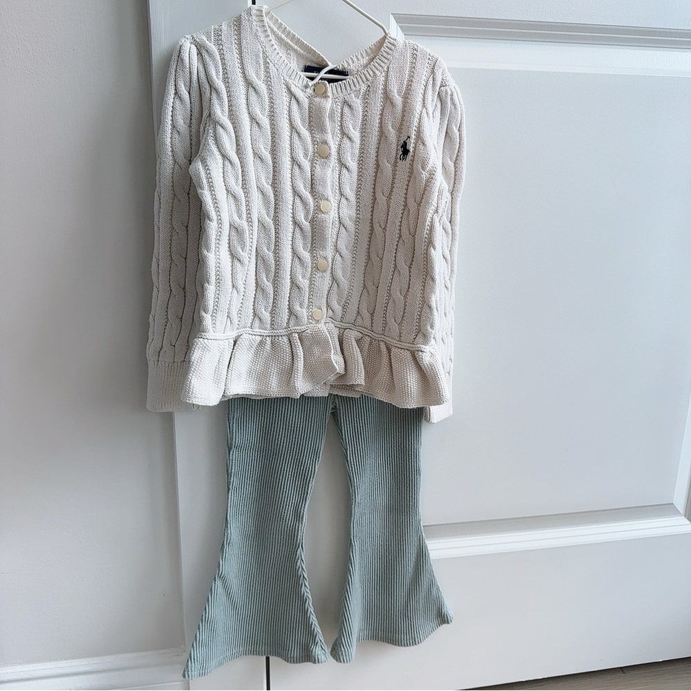 Polo Ralph Lauren Kids Cream Cable Knit Sweater